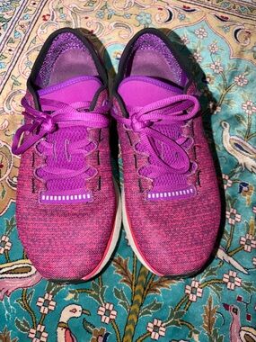 Under Armour Women's Purple-Pink Knit Athletic Sneakers
